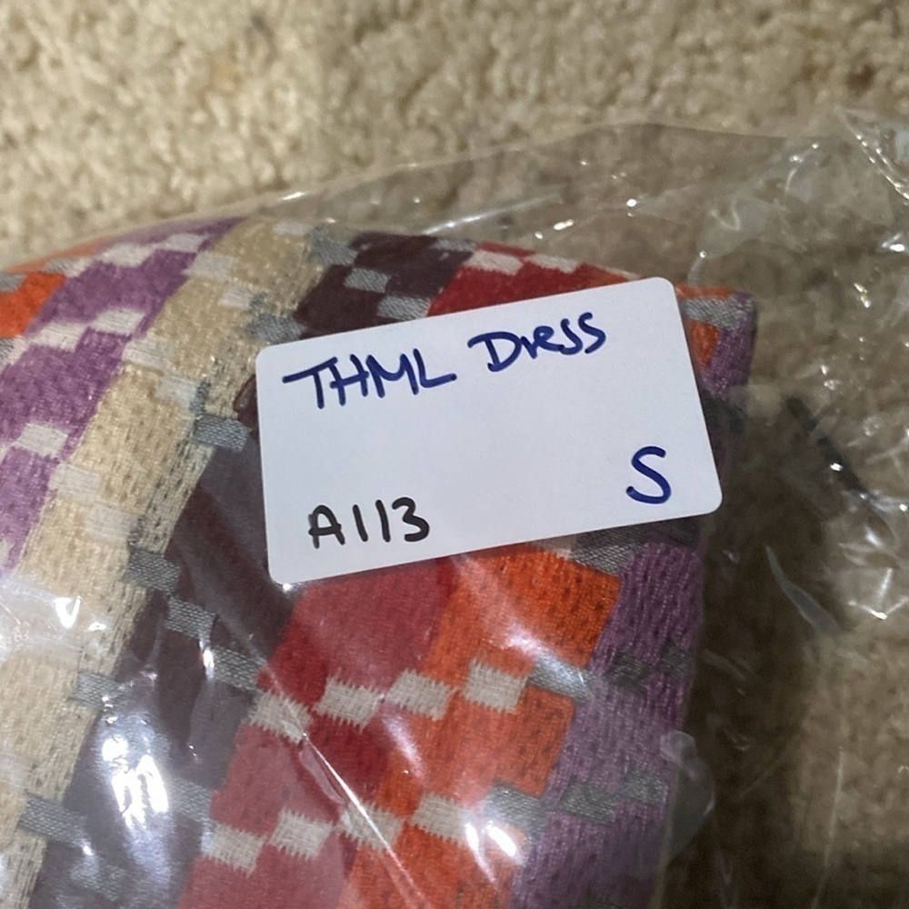 THML Anthropologie Embroidered Midi Dress Size Small Tassels - Picture 16 of 16